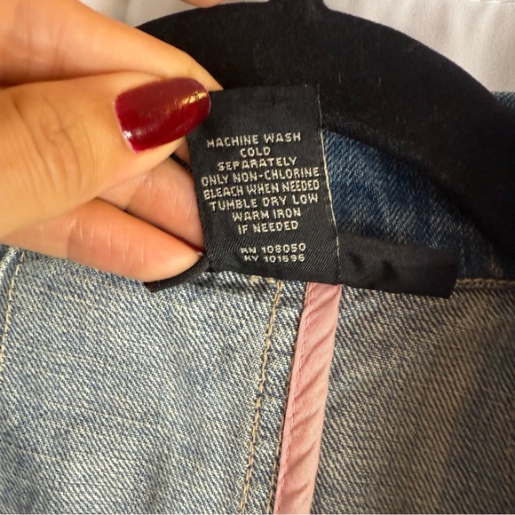 Venezia Blue Denim Jacket with Pink Buttons Vintage 90’s - Picture 9 of 14